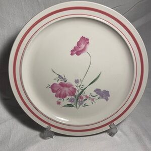 Floral Pink and Purple Dinner Plate